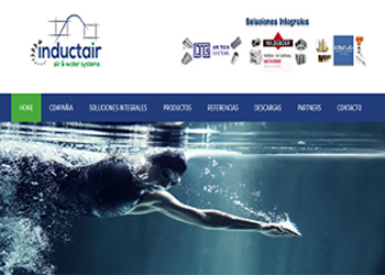 Diseño logotipo y programación web corporativa Inductair