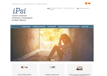 Rediseño y programación de página web corporativa Centro iPsi Psicologia y formación